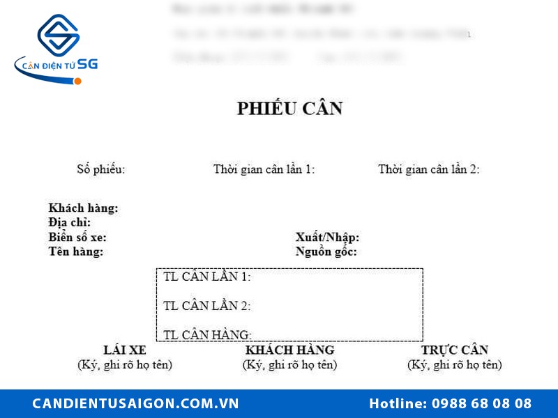 Download tải mẫu phiếu cân xe Excel mới nhất