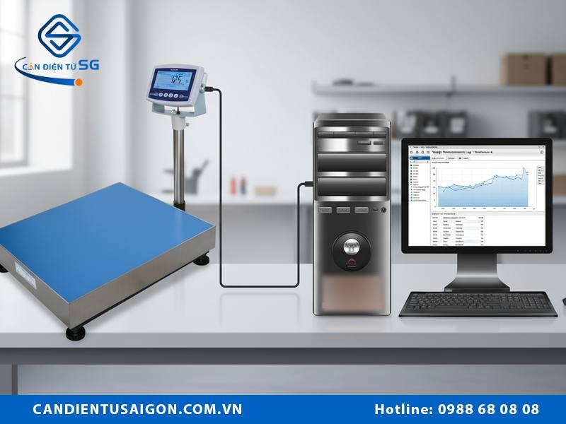Cân điện tử kết nối với máy tính
