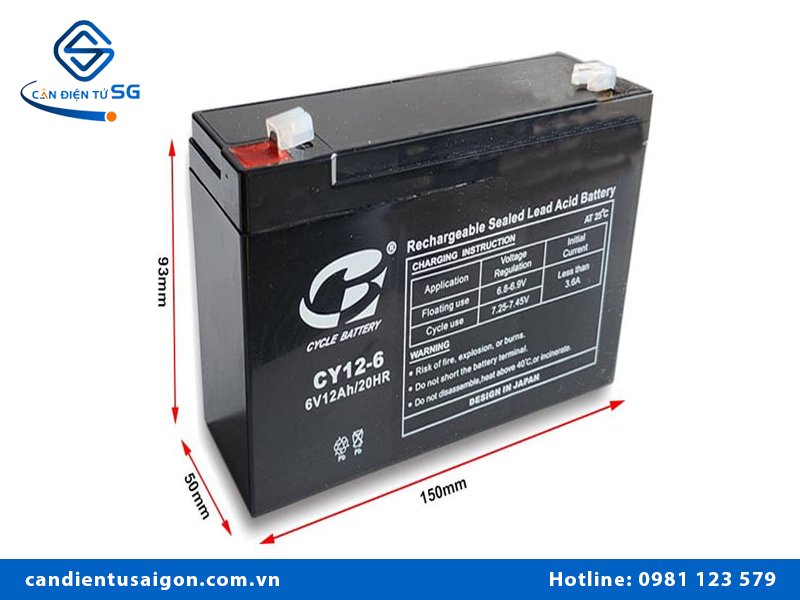 Pin cân điện tử 6v